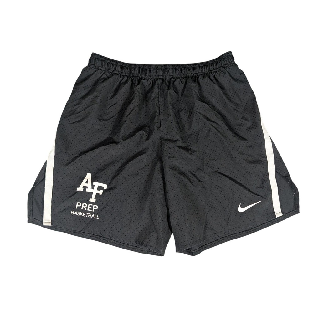 Nike Air Force Academy Prep Shorts Black White Mesh Athletic